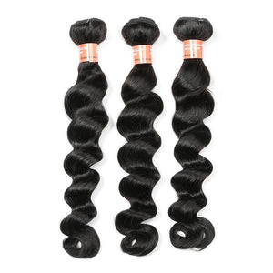 Malaysian Loose Deep Wave Bundles Hair 100% Human Hair Weave